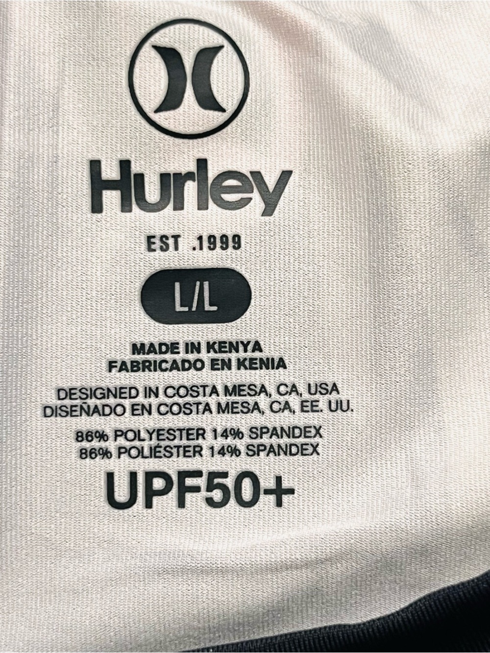 Hurley Women's Swimwear UPF50+ Tropical Floral Shirt Long Sleeve Rashguard Top L - Picture 10 of 10
